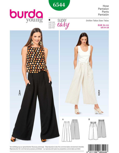 Pants pattern - Burda 6544