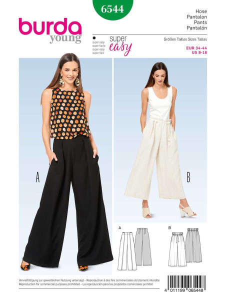 Pants pattern - Burda 6544