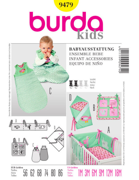 Baby outfit pattern - Burda 9479.