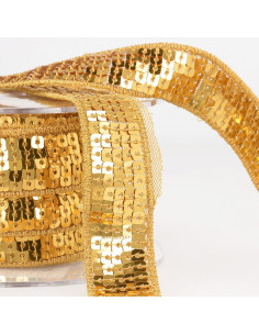 Dark gold sequin trim