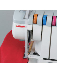 Janome overlock foot with ribbon and guide