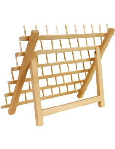 Wooden display stand for 60 spools of thread 2