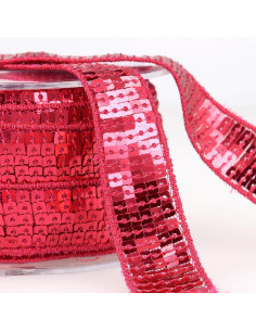 Sequin trim - Fuchsia