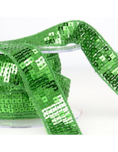 Sequin trim - Christmas Green