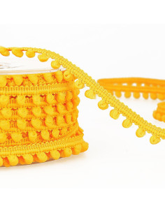 Mini pompom trim - Yellow