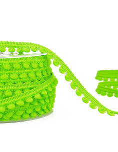 Mini pompom trim - Apple green