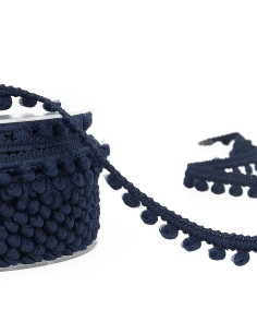 Mini pompom trim - Navy blue