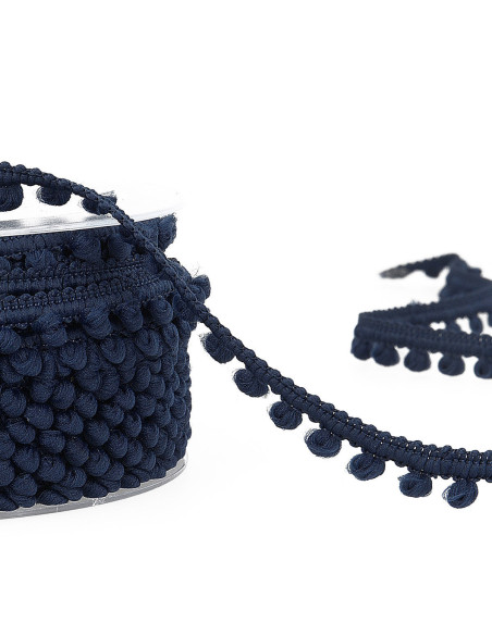 Mini pompom trim - Navy blue