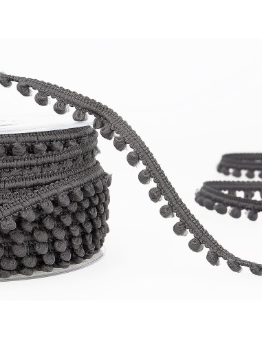 Mini pompom trim - Anthracite gray