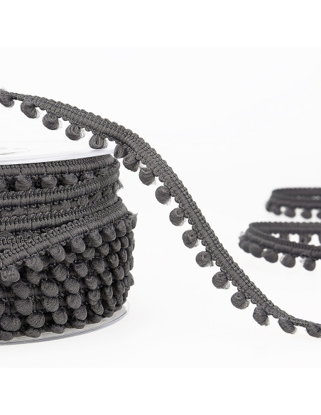 Mini pompom trim - Anthracite gray