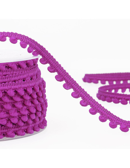 Mini pompom trim - Electric violet