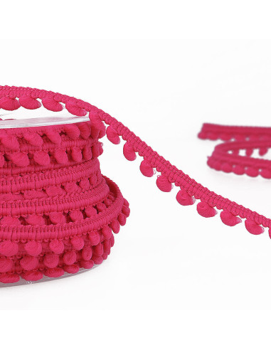 Mini pompom trim - Fuchsia
