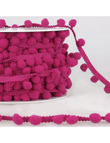 Large pompom trim - Fuchsia