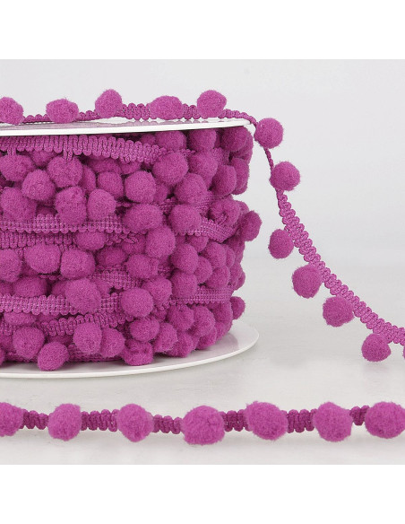 Large pompom trim - Purple