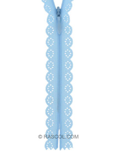 Invisible zipper Lace - Baby blue