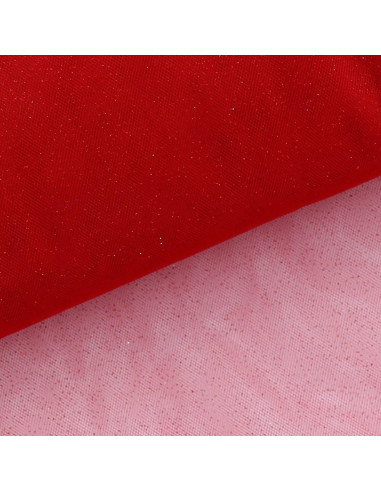 Glitter tulle - Red