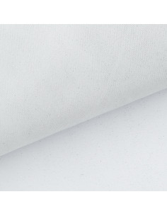 Glitter tulle - White