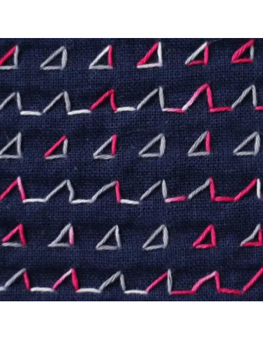Daruma Kasuri multicolor sashiko thread, 3 colors, 40 m