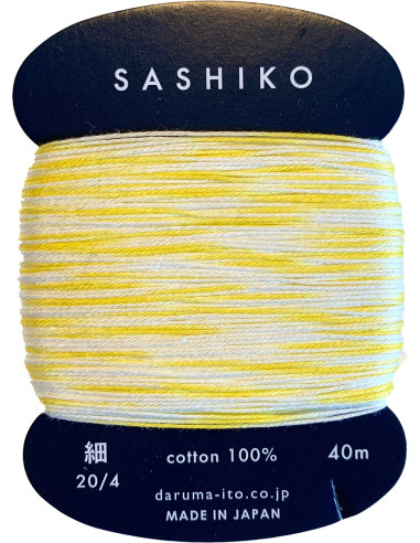 Daruma Kasuri multicolor sashiko thread 2 colors 40 m
