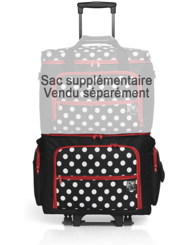 Trolley suitcase for sewing machine - Polka Dots