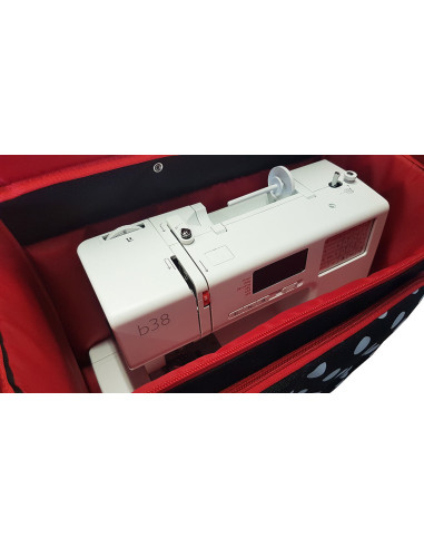 Trolley suitcase for sewing machine - Polka Dots