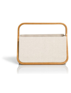 Canvas and natural bamboo bag M 2