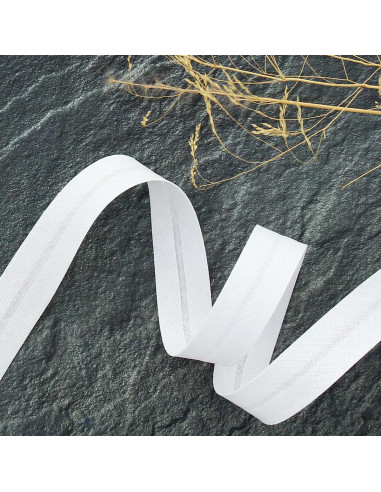 Biais tout textile polycoton - Blanc