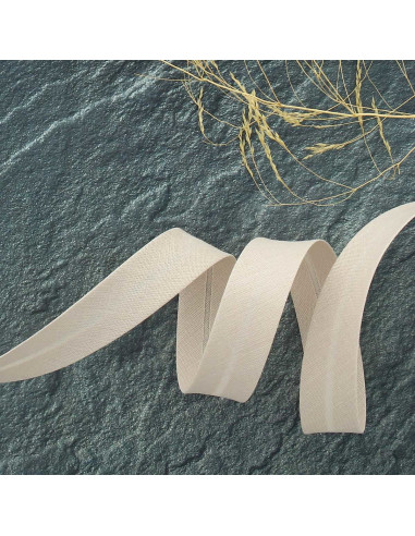 Polycotton bias tape - Beige
