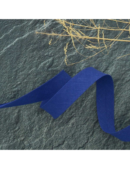 Biais tout textile polycoton - Bleu France