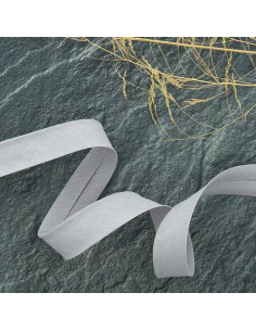 Polycotton bias tape - Seagull gray