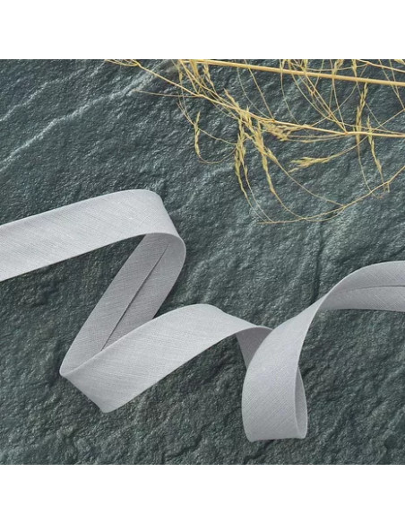 Polycotton bias tape - Seagull gray