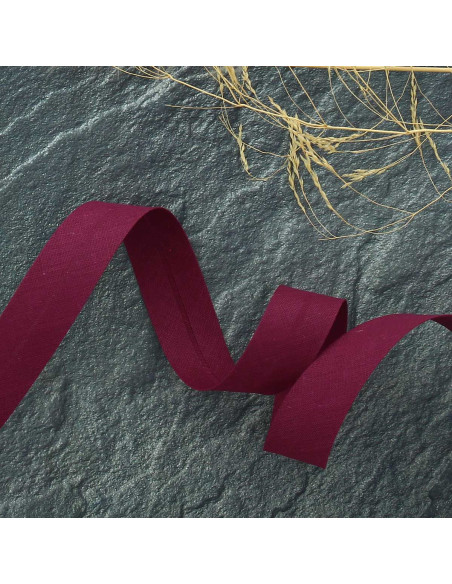 Bias all polycotton fabric - Wine red