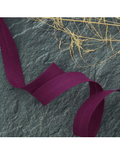 Polycotton bias tape - Plum