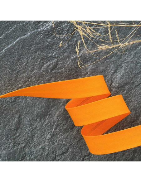 Biais tout textile polycoton - Orangeade
