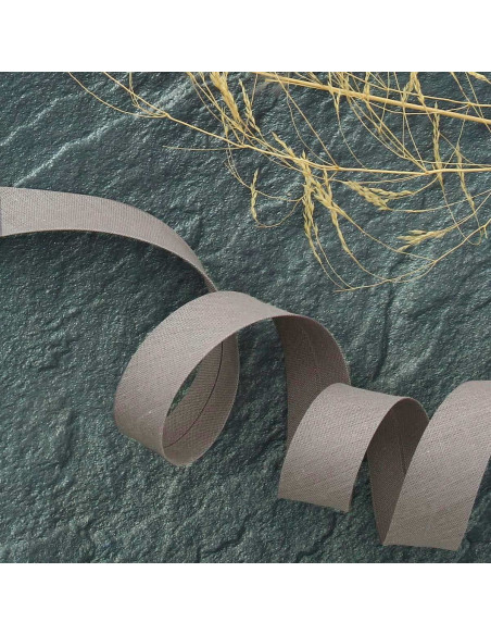 Light mocha polycotton bias binding