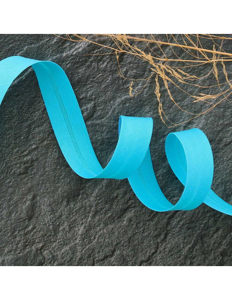 Polycotton bias tape - Caribbean blue