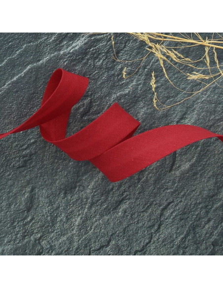 Polycotton bias tape - Garance Red