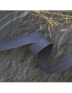 Dark gray polycotton bias tape