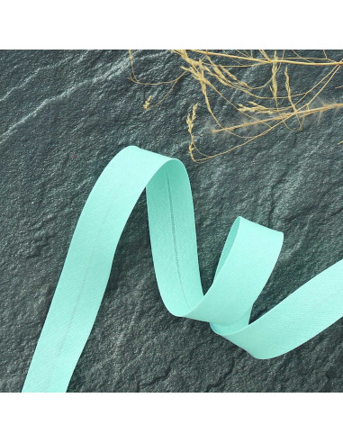Biais tout textile polycoton - Aqua