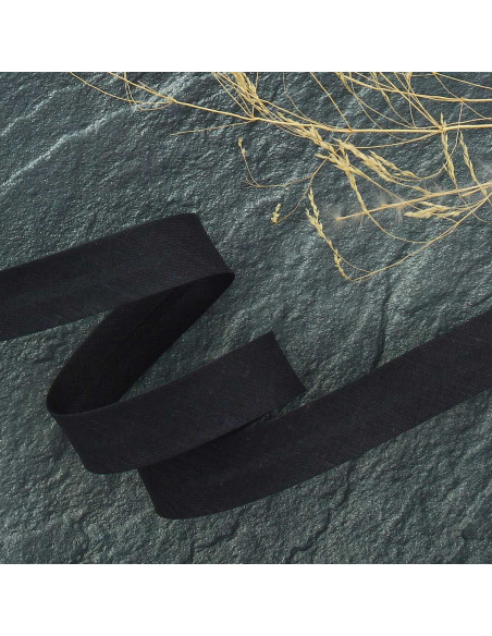 Anthracite polycotton bias tape