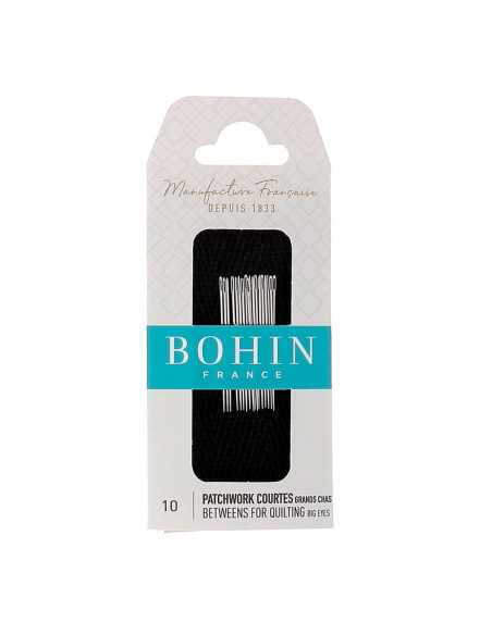 Short patchwork needles with large eye Bohin - No. 10
