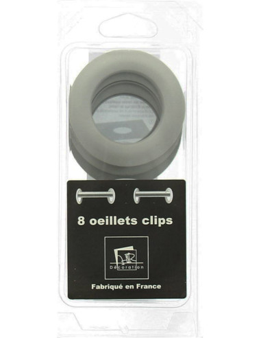 Set of 8 curtain eyelets Ø44 mm - Mats - Linen