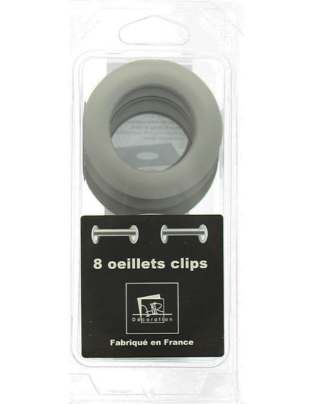 Set of 8 curtain eyelets Ø44 mm - Mats - Linen