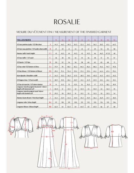 Patron de robe Rosalie - Maison Fauve