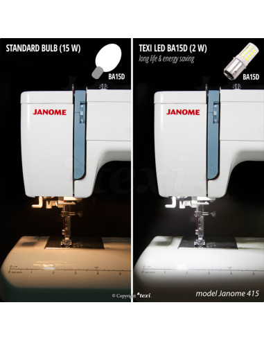LED bayonet bulb for sewing machine