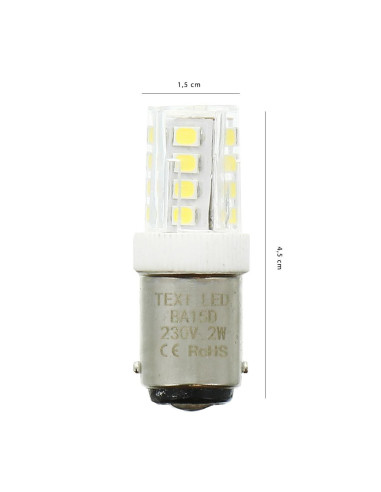 LED bayonet bulb for sewing machine