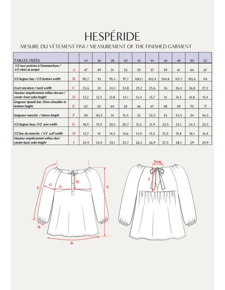 Hespéride Blouse Pattern - Maison Fauve