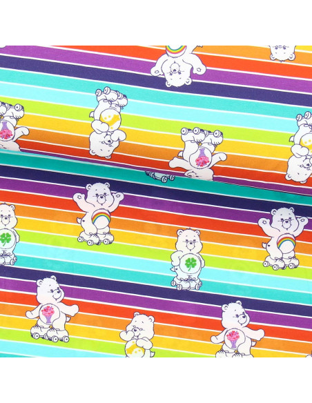 Care Bears Jersey Fabric - Rainbow