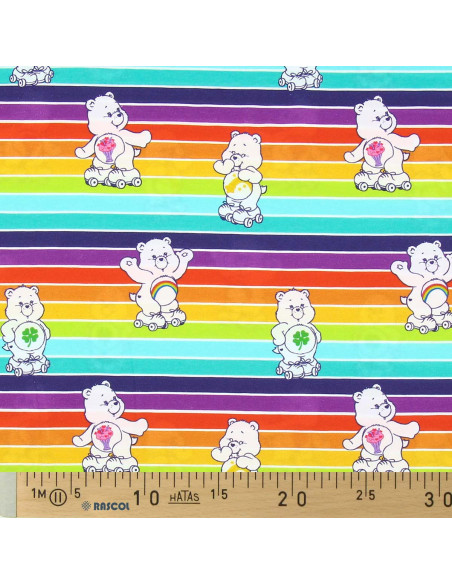 Care Bears Jersey Fabric - Rainbow