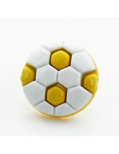 Polyester football button - Yellow